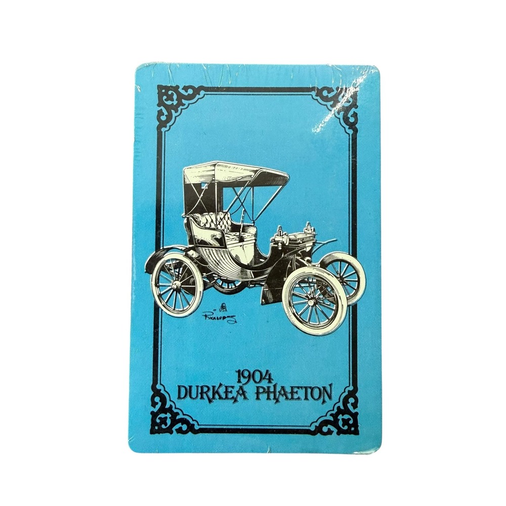 Vintage Trump Playing Cards 1904 Durkea Phaeton Blue Deck Made in USA Sealed